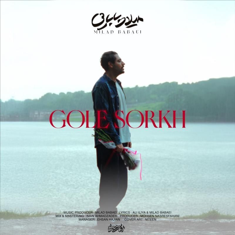 متن آهنگ گل سرخ از میلاد بابایی کاور آهنگ گل سرخ از میلاد بابایی